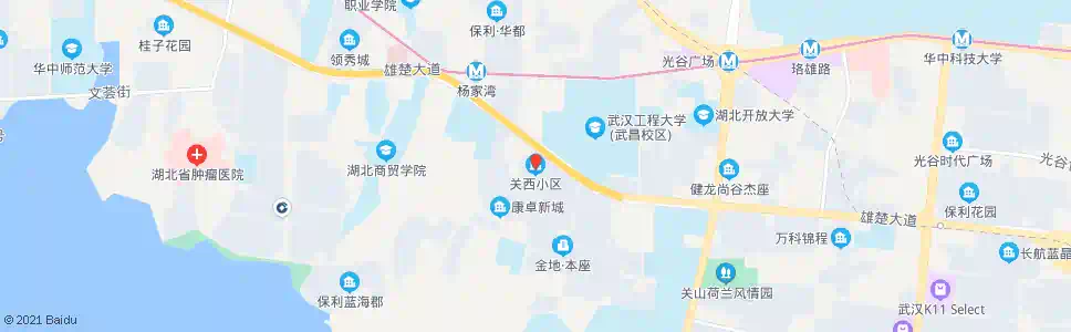 武汉雄楚大道关西小区_公交站地图_武汉公交_妙搜公交查询2025