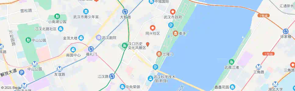 武汉鄱阳街兰陵路_公交站地图_武汉公交_妙搜公交查询2025