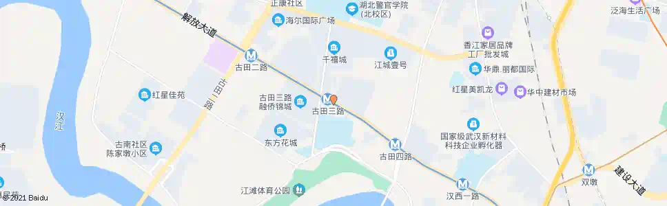 武汉解放大道古田三路_公交站地图_武汉公交_妙搜公交查询2025