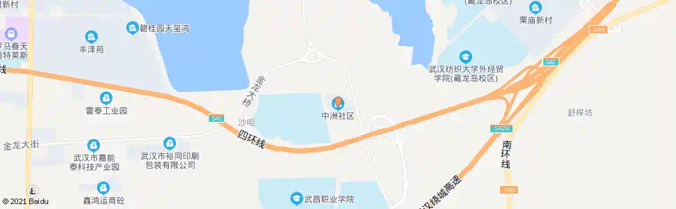 武汉中洲路中洲社区_公交站地图_武汉公交_妙搜公交查询2025