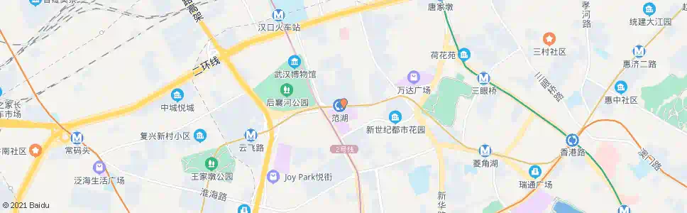 武汉马场角小路地铁范湖站_公交站地图_武汉公交_妙搜公交查询2025