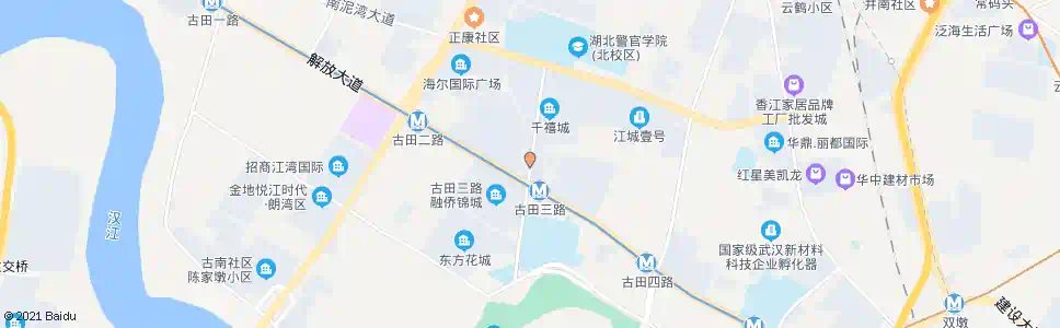 武汉古田三路解放大道口_公交站地图_武汉公交_妙搜公交查询2025
