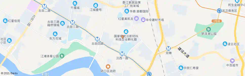 武汉古田五路中段_公交站地图_武汉公交_妙搜公交查询2025