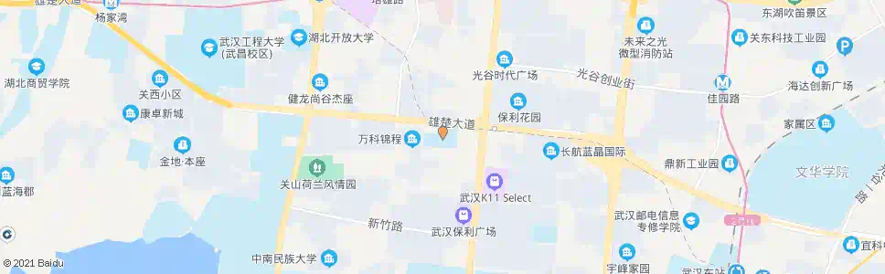 武汉雄楚大道关山中学_公交站地图_武汉公交_妙搜公交查询2025