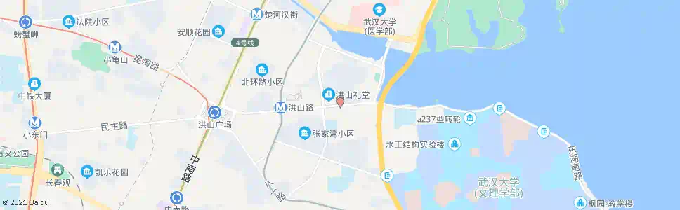 武汉洪山路桃山村_公交站地图_武汉公交_妙搜公交查询2025