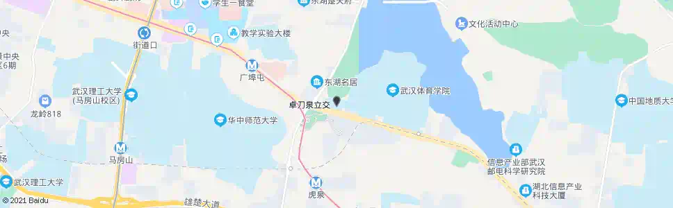 武汉珞瑜路卓刀泉中学_公交站地图_武汉公交_妙搜公交查询2025
