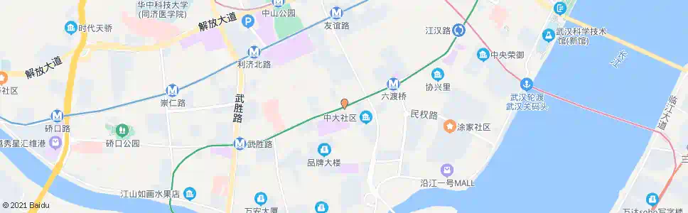 武汉中山大道民间四路_公交站地图_武汉公交_妙搜公交查询2025