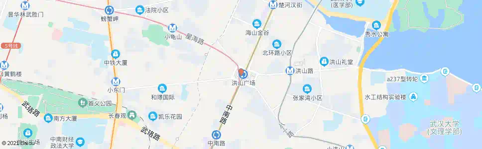 武汉洪山广场地铁站_公交站地图_武汉公交_妙搜公交查询2025