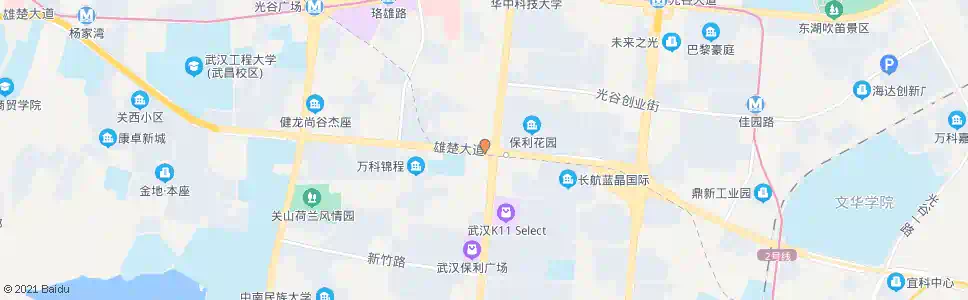 武汉雄楚大道BRT关山大道站_公交站地图_武汉公交_妙搜公交查询2025