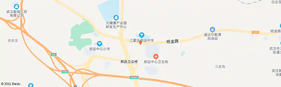 武汉纸金路郑店街_公交站地图_武汉公交_妙搜公交查询2025