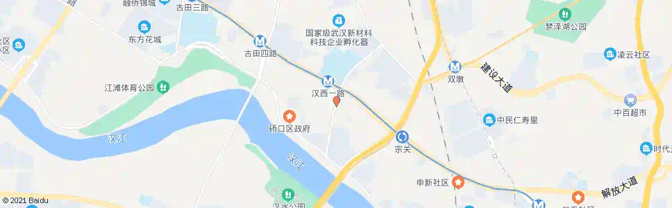 武汉汉西一路简易路_公交站地图_武汉公交_妙搜公交查询2025