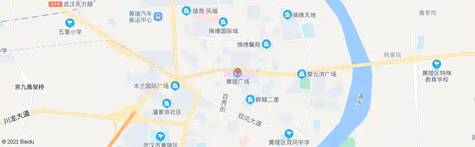 武汉黄陂大道黄陂广场_公交站地图_武汉公交_妙搜公交查询2025