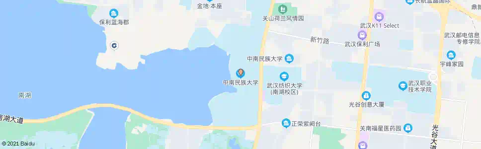 武汉民族大道大学园南路_公交站地图_武汉公交_妙搜公交查询2025