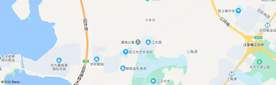 武汉博学路潮海公寓_公交站地图_武汉公交_妙搜公交查询2025