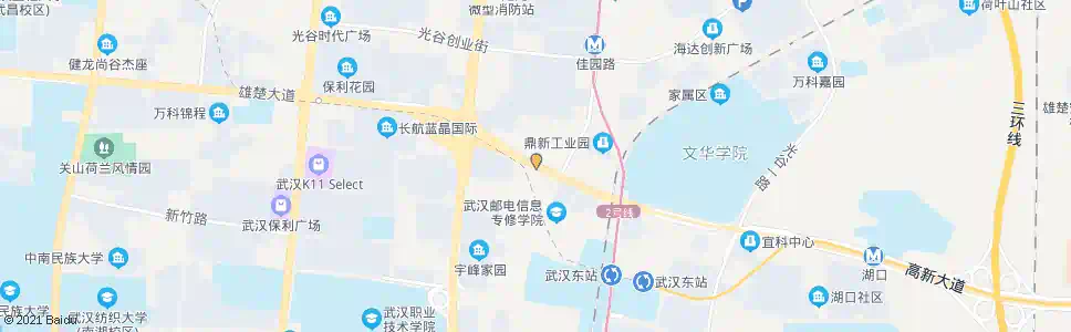 武汉高新大道茶棚_公交站地图_武汉公交_妙搜公交查询2025