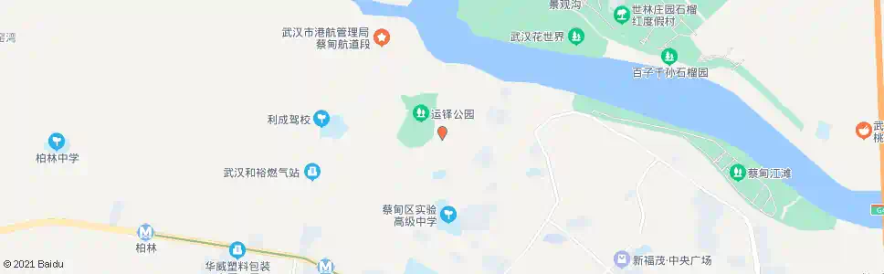 武汉汉阳大街运铎公园_公交站地图_武汉公交_妙搜公交查询2025