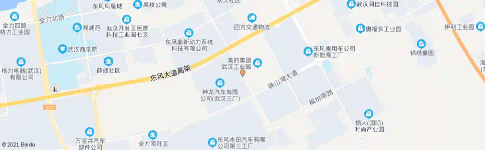 武汉枫树五路东风大道口_公交站地图_武汉公交_妙搜公交查询2025