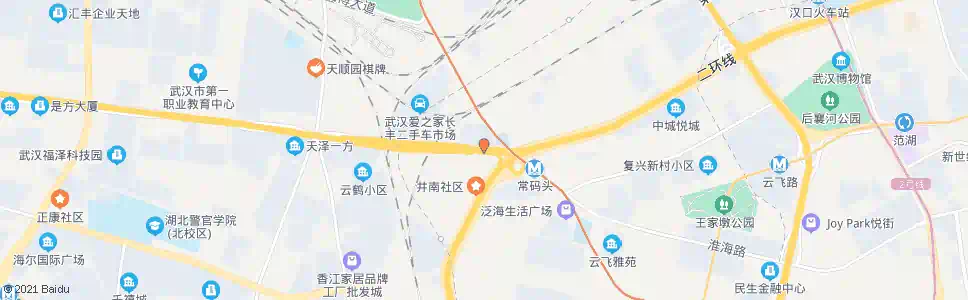 武汉长丰大道常码头_公交站地图_武汉公交_妙搜公交查询2025
