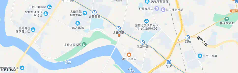 武汉古田四路麦德龙_公交站地图_武汉公交_妙搜公交查询2025