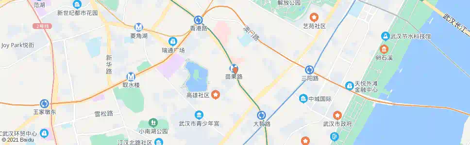 武汉香港路地铁苗栗路站_公交站地图_武汉公交_妙搜公交查询2025