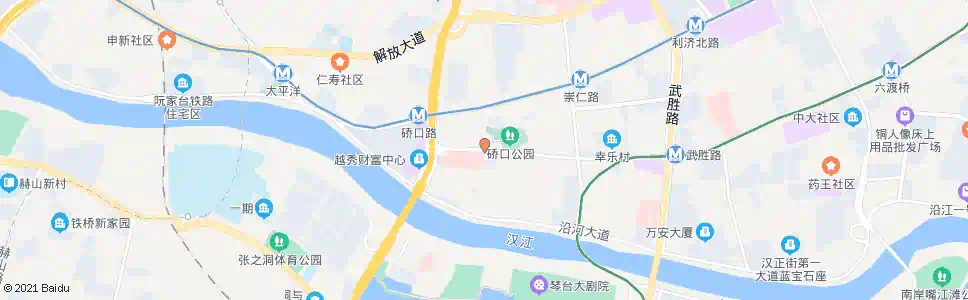 武汉中山大道桥硚口_公交站地图_武汉公交_妙搜公交查询2025