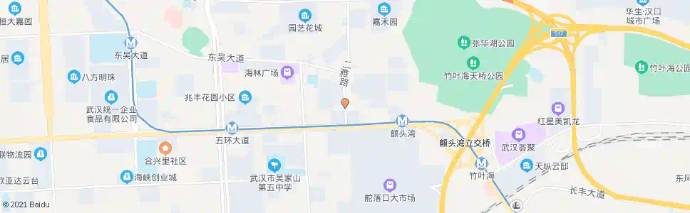 武汉二雅路雅秀路口_公交站地图_武汉公交_妙搜公交查询2025