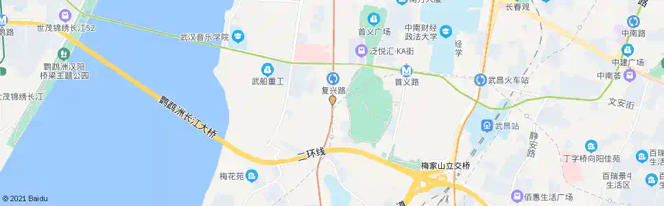 武汉复兴路水陆街_公交站地图_武汉公交_妙搜公交查询2025