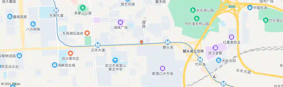 武汉东西湖大道二雅路_公交站地图_武汉公交_妙搜公交查询2025