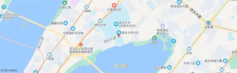 武汉团结大道湖大宿舍_公交站地图_武汉公交_妙搜公交查询2025