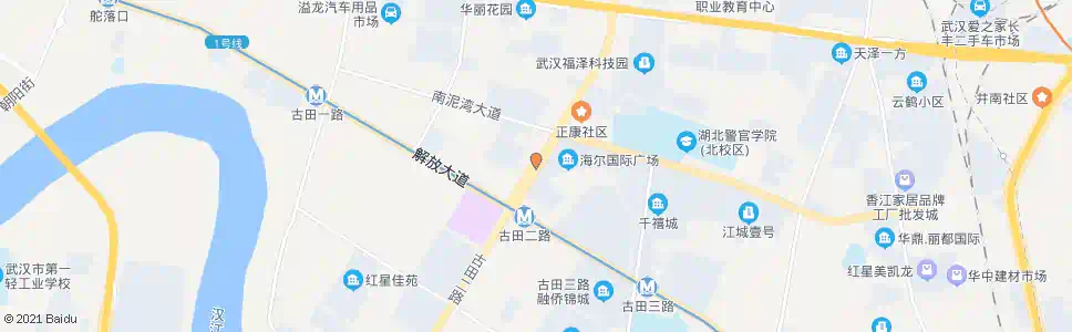 武汉古田二路解放大道口_公交站地图_武汉公交_妙搜公交查询2025