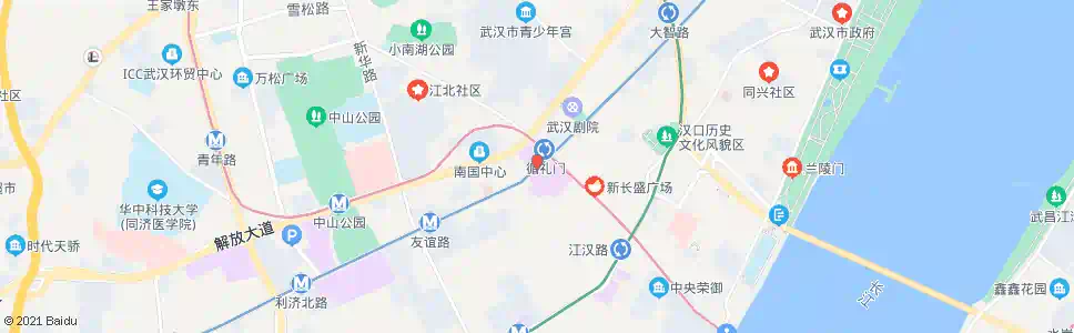 武汉京汉大道地铁循礼门_公交站地图_武汉公交_妙搜公交查询2025