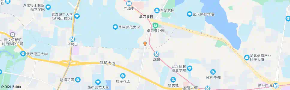武汉卓刀泉南路虎泉_公交站地图_武汉公交_妙搜公交查询2025