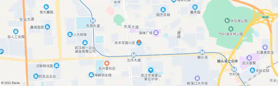 武汉天井村兆丰花苑_公交站地图_武汉公交_妙搜公交查询2025
