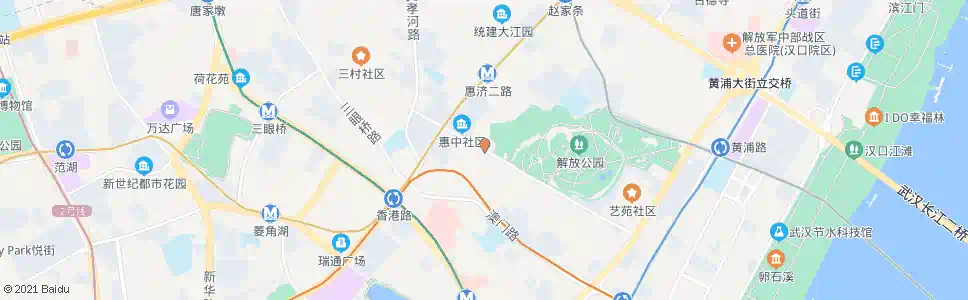 武汉惠济路解放公园路_公交站地图_武汉公交_妙搜公交查询2025