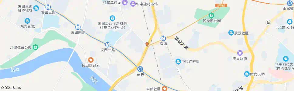 武汉汉西三路建设大道口_公交站地图_武汉公交_妙搜公交查询2025