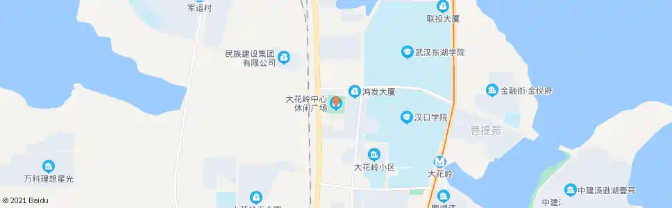 武汉武昌大道大花岭休闲场_公交站地图_武汉公交_妙搜公交查询2025