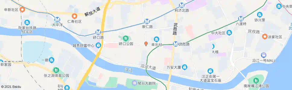 武汉崇仁路中山大道口_公交站地图_武汉公交_妙搜公交查询2025