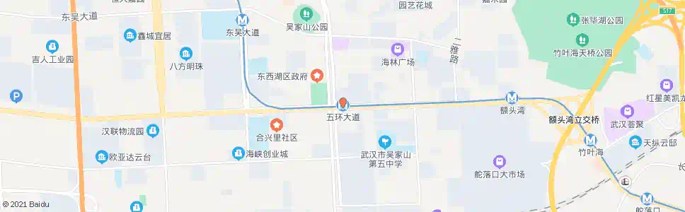 武汉五环大道站_公交站地图_武汉公交_妙搜公交查询2025