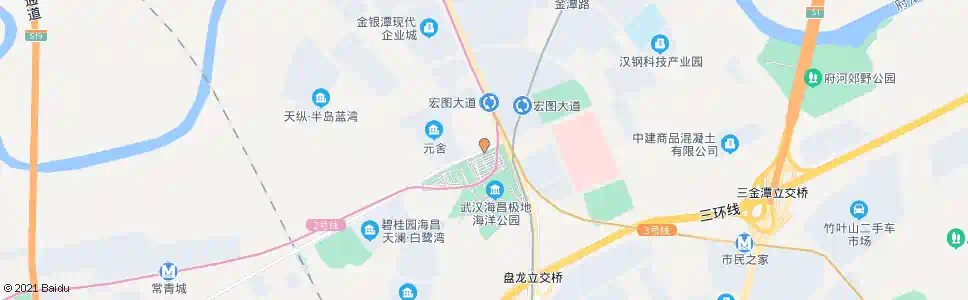 武汉金银潭大道宏图路_公交站地图_武汉公交_妙搜公交查询2025