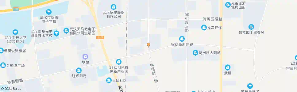武汉佛祖岭一路流芳园南路_公交站地图_武汉公交_妙搜公交查询2025