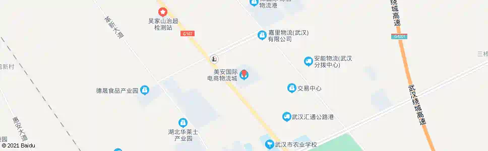 武汉商贸大道美安国际电商物流城_公交站地图_武汉公交_妙搜公交查询2025