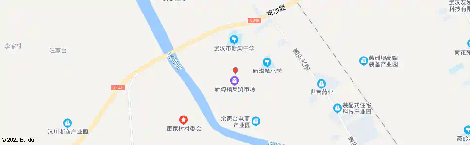 武汉荷新路市场街_公交站地图_武汉公交_妙搜公交查询2025