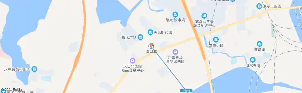 武汉汉口北大道轨道1号线汉口北站_公交站地图_武汉公交_妙搜公交查询2025