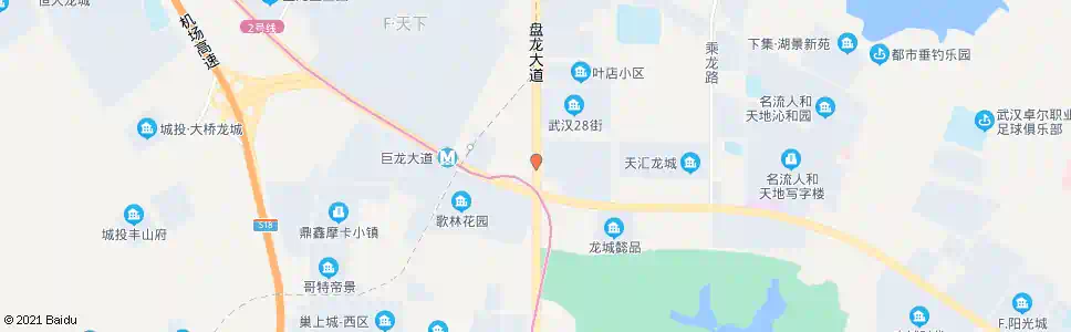 武汉盘龙大道叶店_公交站地图_武汉公交_妙搜公交查询2025
