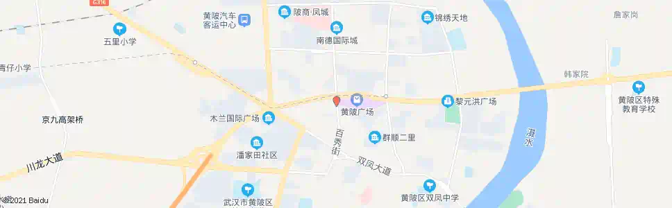 武汉百秀街黄陂广场_公交站地图_武汉公交_妙搜公交查询2025