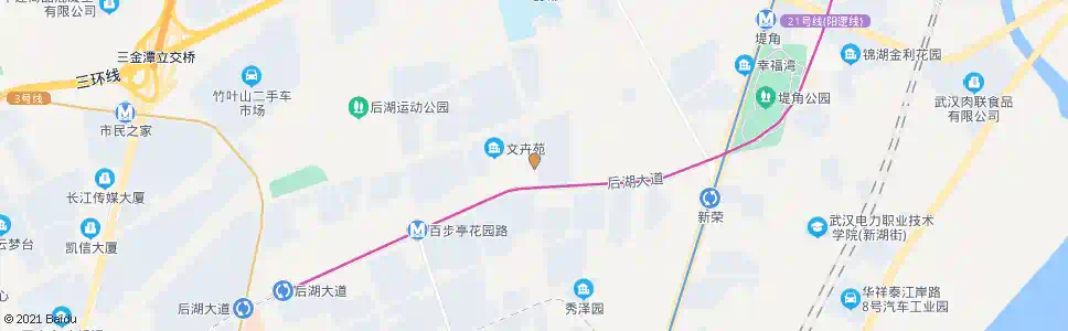 武汉百步亭路后湖大道口_公交站地图_武汉公交_妙搜公交查询2025
