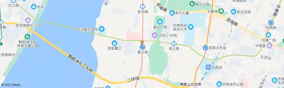 武汉复兴路站_公交站地图_武汉公交_妙搜公交查询2025