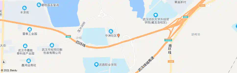 武汉梁子湖大道中洲村_公交站地图_武汉公交_妙搜公交查询2025