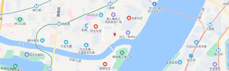武汉沿江大道集家嘴_公交站地图_武汉公交_妙搜公交查询2025