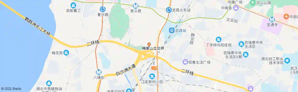 武汉中山路梅家山_公交站地图_武汉公交_妙搜公交查询2025